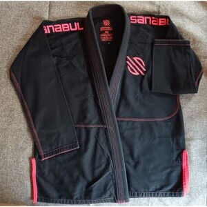 Ju-Jitsu Suit New Sanabul No Belt Black And Red Size A4